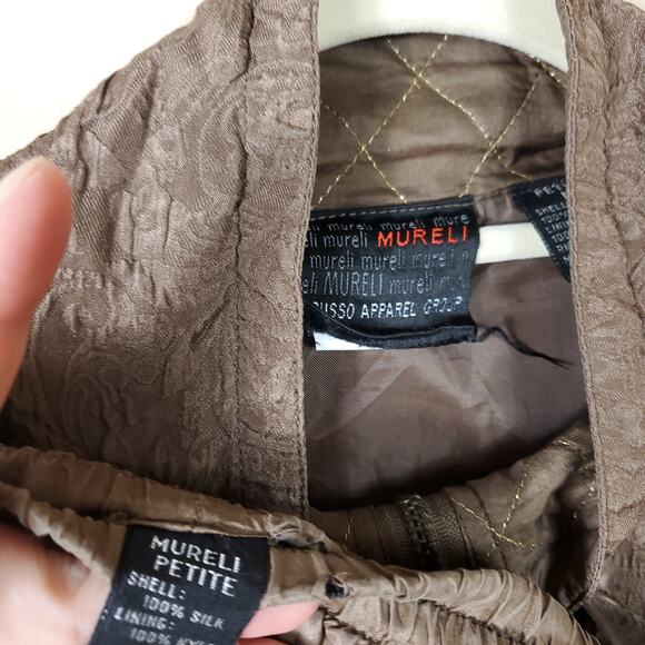 Vintage Mureli 100% Silk Windbreaker Track Suit Embroidered Embellished  Size MP - Picture 11 of 12